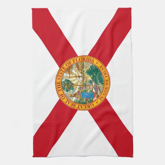 Keukenhanddoek met vlag van Florida, VS (Verticaal)