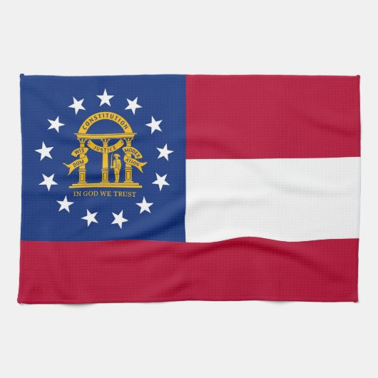 Keukenhanddoek met vlag van Georgia, V.S.A. (Horizontaal)