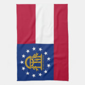 Keukenhanddoek met vlag van Georgia, V.S.A. (Verticaal)