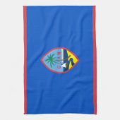 Keukenhanddoek met vlag van Guam, V.S.A. (Verticaal)