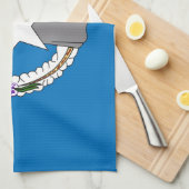 Keukenhanddoek met vlag van het eiland Noordelijke (Quarter Fold)