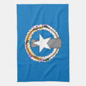 Keukenhanddoek met vlag van het eiland Noordelijke (Verticaal)