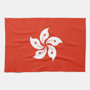 Keukenhanddoek met vlag van Hong Kong, China