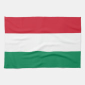 Keukenhanddoek met vlag van Hongarije (Horizontaal)