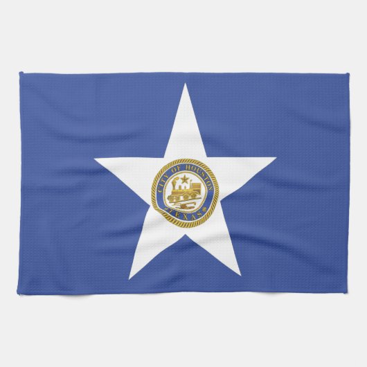 Keukenhanddoek met vlag van Houston, V.S.A. (Horizontaal)