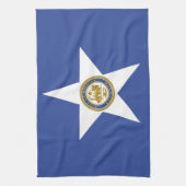 Keukenhanddoek met vlag van Houston, V.S.A. (Verticaal)