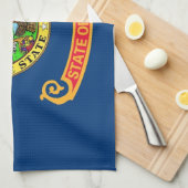 Keukenhanddoek met vlag van Idaho, VS (Quarter Fold)