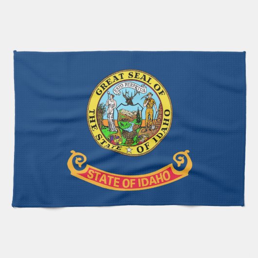 Keukenhanddoek met vlag van Idaho, VS (Horizontaal)
