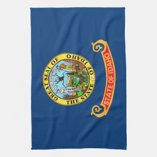 Keukenhanddoek met vlag van Idaho, VS (Verticaal)