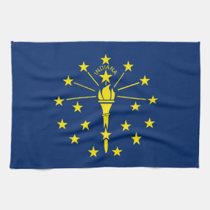 Keukenhanddoek met vlag van Indiana, VS