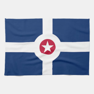 Keukenhanddoek met vlag van Indianapolis, VS