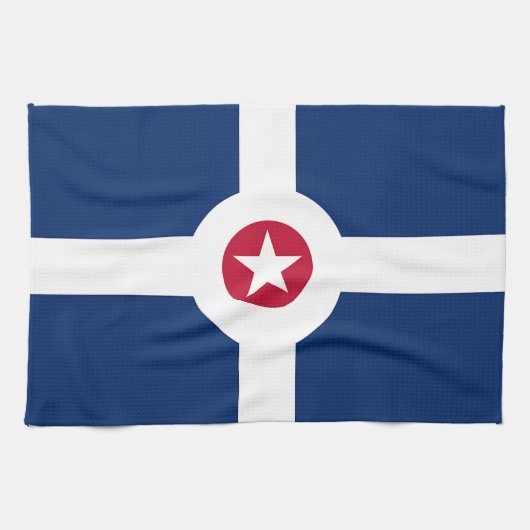 Keukenhanddoek met vlag van Indianapolis, VS (Horizontaal)