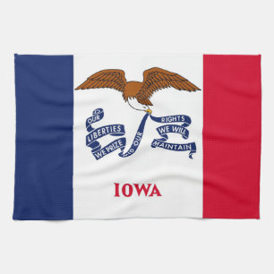 Keukenhanddoek met vlag van Iowa, VS