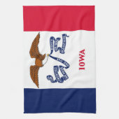 Keukenhanddoek met vlag van Iowa, VS (Verticaal)