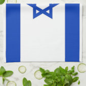 Keukenhanddoek met vlag van Israël (Gevouwen)