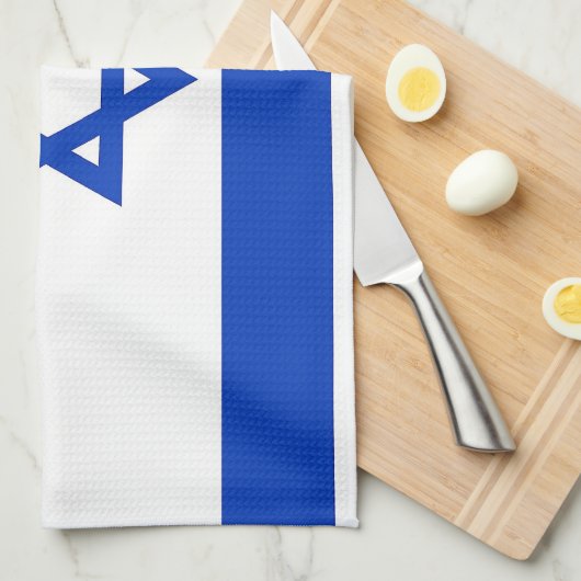 Keukenhanddoek met vlag van Israël (Quarter Fold)