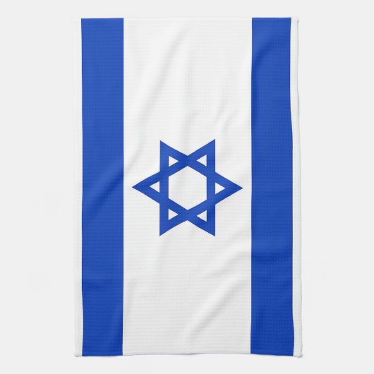 Keukenhanddoek met vlag van Israël (Verticaal)