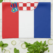 Keukenhanddoek met Vlag van Kroatië (Gevouwen)