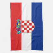 Keukenhanddoek met Vlag van Kroatië (Verticaal)