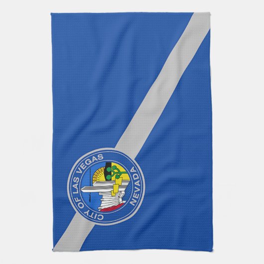 Keukenhanddoek met vlag van Las Vegas City, VS (Verticaal)