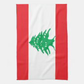 Keukenhanddoek met vlag van Libanon (Verticaal)