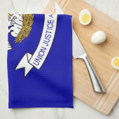 Keukenhanddoek met vlag van Louisiana, VS (Quarter Fold)