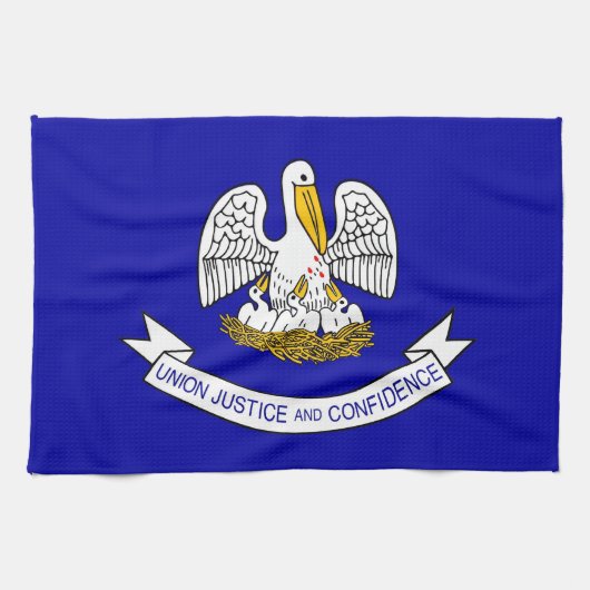 Keukenhanddoek met vlag van Louisiana, VS (Horizontaal)