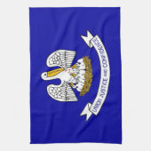 Keukenhanddoek met vlag van Louisiana, VS (Verticaal)