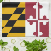 Keukenhanddoek met vlag van Maryland, V.S.A. (Gevouwen)