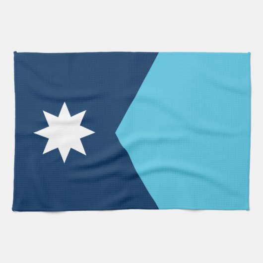 Keukenhanddoek met vlag van Minnesota, VS (Horizontaal)