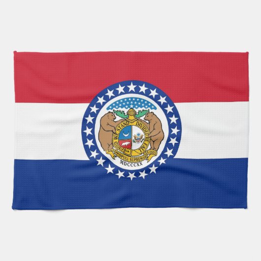 Keukenhanddoek met vlag van Missouri, V.S.A. (Horizontaal)
