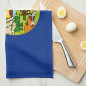 Keukenhanddoek met vlag van Montana, V.S.A. (Quarter Fold)