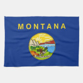 Keukenhanddoek met vlag van Montana, V.S.A. (Horizontaal)