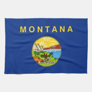 Keukenhanddoek met vlag van Montana, V.S.A.