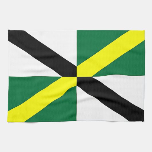 Keukenhanddoek met vlag van Monterey City, VS (Horizontaal)