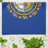 Keukenhanddoek met vlag van New Hampshire, VS (Gevouwen)
