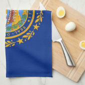 Keukenhanddoek met vlag van New Hampshire, VS (Quarter Fold)