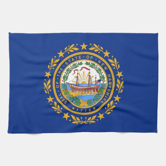 Keukenhanddoek met vlag van New Hampshire, VS (Horizontaal)