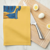 Keukenhanddoek met vlag van New Jersey, V.S.A. (Quarter Fold)