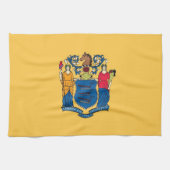 Keukenhanddoek met vlag van New Jersey, V.S.A. (Horizontaal)