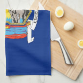 Keukenhanddoek met vlag van New York, VS (Quarter Fold)