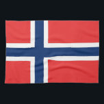 Keukenhanddoek met Vlag van Noorwegen<br><div class="desc">Verhoog uw keukeninrichting met deze prachtige keukenhanddoek met de vlag van Noorwegen! Gemaakt van hoogwaardige materialen, is deze handdoek meer dan alleen een praktisch keukenaccessoire; het is een viering van de Noorse cultuur en erfgoed. Het gedurfde ontwerp toont trots het iconische rode, witte en blauwe Noordse kruis van de Noorse...</div>