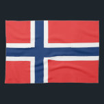 Keukenhanddoek met Vlag van Noorwegen<br><div class="desc">Verhoog uw keukeninrichting met deze prachtige keukenhanddoek met de vlag van Noorwegen! Gemaakt van hoogwaardige materialen, is deze handdoek meer dan alleen een praktisch keukenaccessoire; het is een viering van de Noorse cultuur en erfgoed. Het gedurfde ontwerp toont trots het iconische rode, witte en blauwe Noordse kruis van de Noorse...</div>