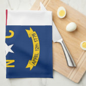Keukenhanddoek met vlag van North Carolina, U.S.A. (Quarter Fold)