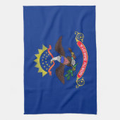 Keukenhanddoek met vlag van North Dakota, V.S.A. (Verticaal)