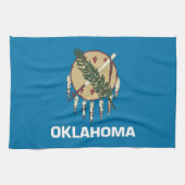 Keukenhanddoek met vlag van Oklahoma, V.S.A. (Horizontaal)
