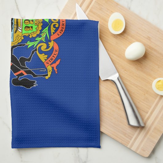 Keukenhanddoek met vlag van Pennsylvania, V.S.A. (Quarter Fold)