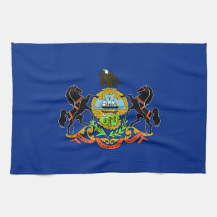 Keukenhanddoek met vlag van Pennsylvania, V.S.A.