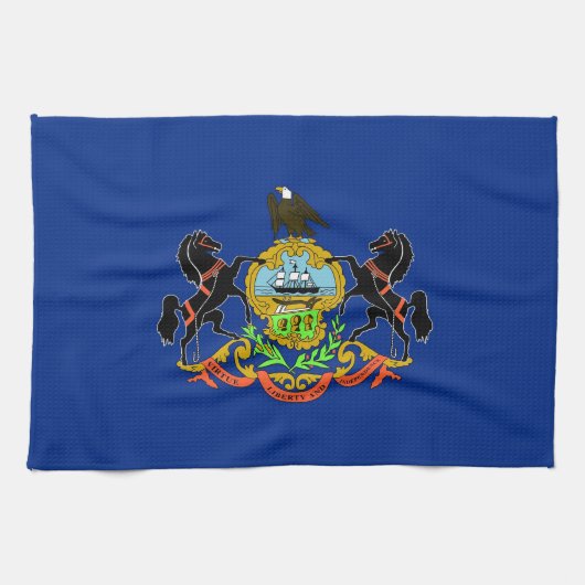 Keukenhanddoek met vlag van Pennsylvania, V.S.A. (Horizontaal)