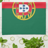 Keukenhanddoek met vlag van Portugal (Gevouwen)